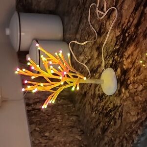 Dept 56 Christmas Village LIGHTED SNOWY TREE 45 Mini LED Lights & Adapter